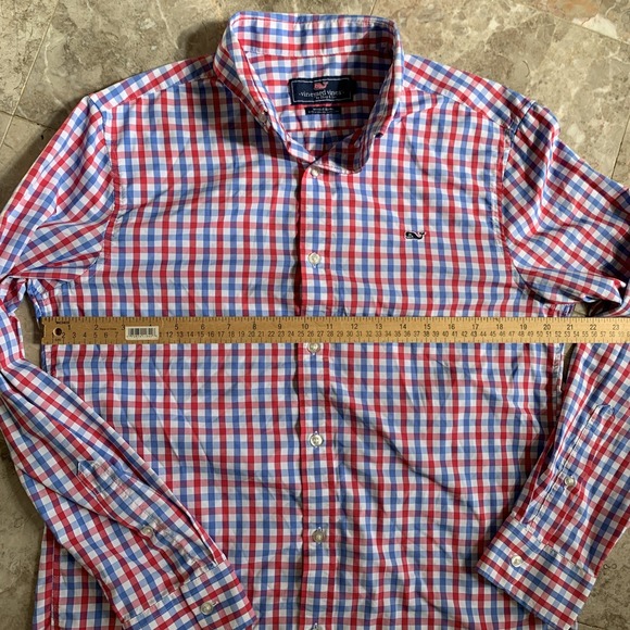 Vineyard Vines Classic Fit Tucker Shirt Medium Men's Plaid Check Button Down - Picture 3 of 7